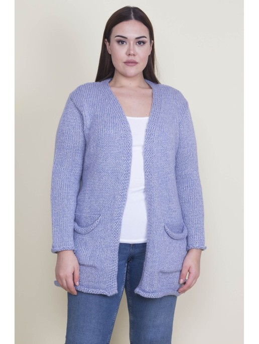 Skaists violets džemperis ar kabatām Skaists violets džemperis ar kabatām