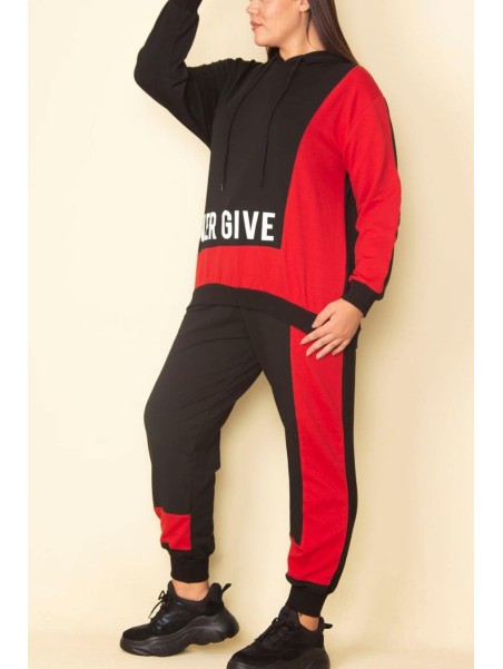 Melns un sarkans treniņtērps