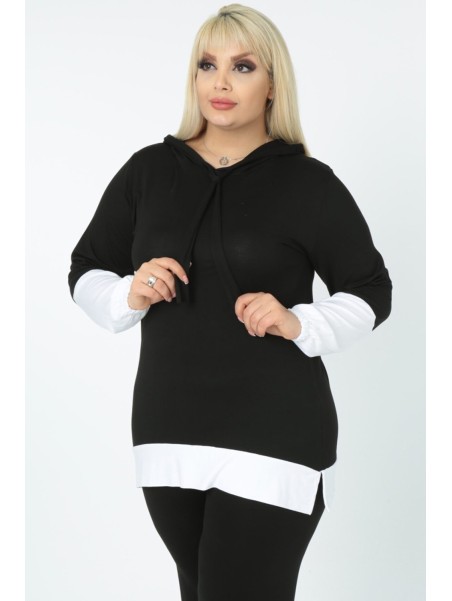 Черный костюм для отдыха из вискозы.