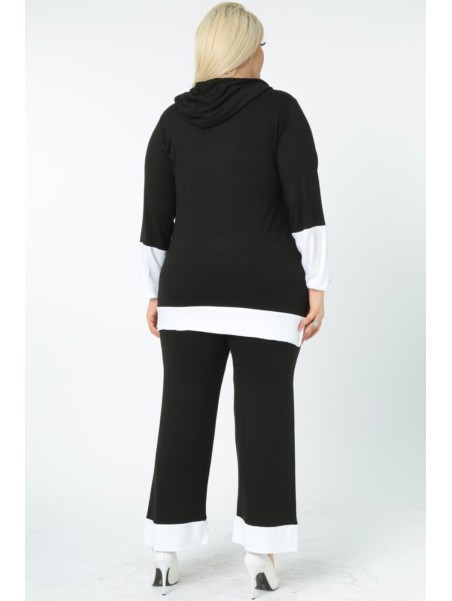 Melns brīvā laika tērps no viskozes