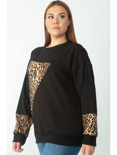 Paprastas džemperis su gyvūnų kailio raštu