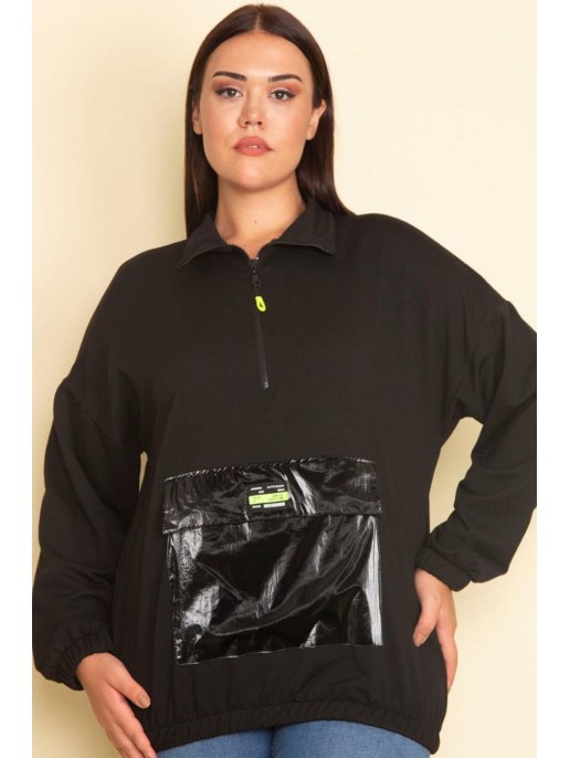 Стильный джемпер с воротником на молнии. Стильный джемпер с воротником на молнии.