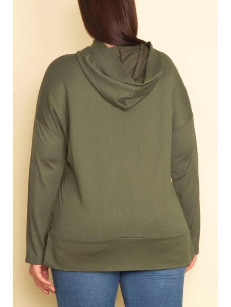 Kapuutsiga ja aplikatsiooniga džemper