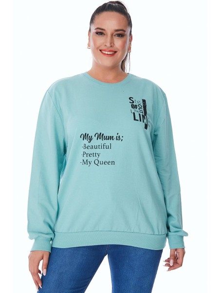 Naiste puuvillane kirjadega pluus