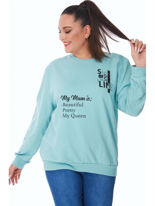 Naiste puuvillane kirjadega pluus Naiste puuvillane kirjadega pluus