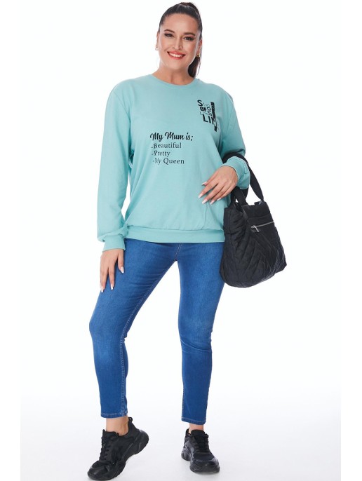 Naiste puuvillane kirjadega pluus Naiste puuvillane kirjadega pluus