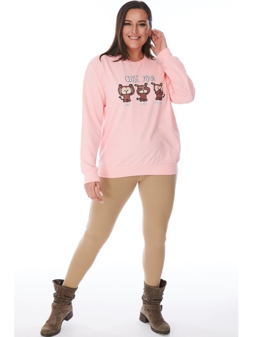 Gaiši rozā sieviešu blūze ar rakstu Gaiši rozā sieviešu blūze ar rakstu