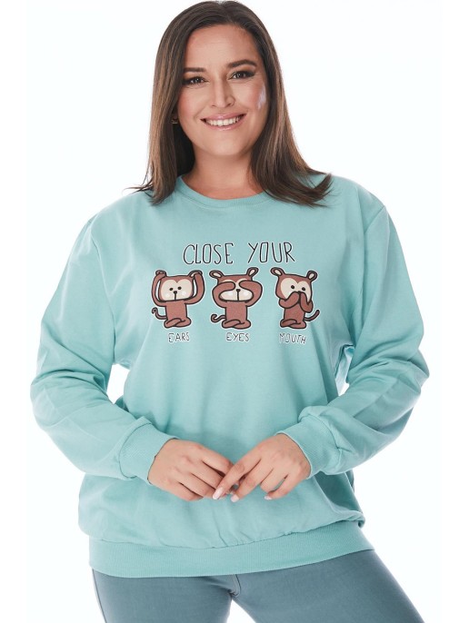 Блейзер мятного цвета с аппликацией Блейзер мятного цвета с аппликацией