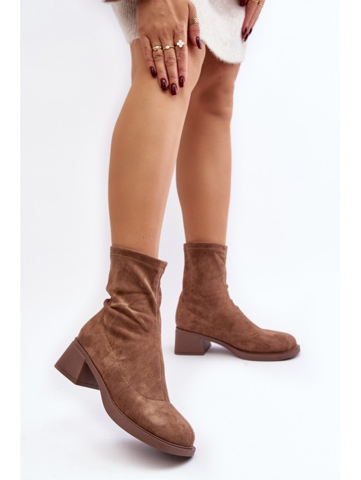 Moteriški žemakulniai batai rudos spalvos Aphroteia Moteriški žemakulniai batai rudos spalvos Aphroteia