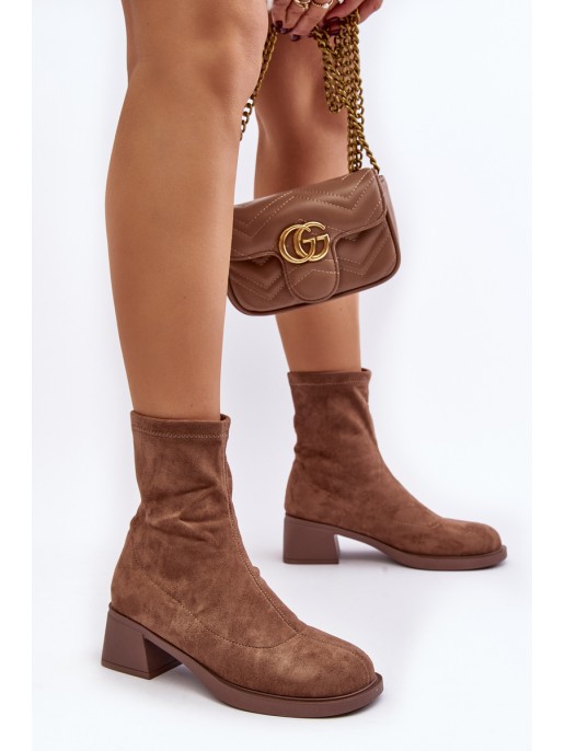 Moteriški žemakulniai batai rudos spalvos Aphroteia Moteriški žemakulniai batai rudos spalvos Aphroteia