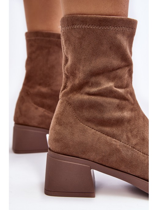 Moteriški žemakulniai batai rudos spalvos Aphroteia Moteriški žemakulniai batai rudos spalvos Aphroteia