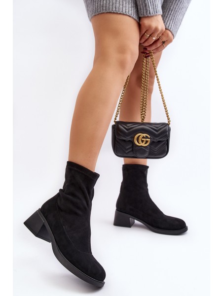 Women's low heeled ankle boots brown Aphroteia