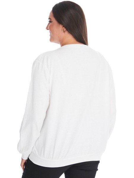 Pamata balts džemperis ar uzrakstiem