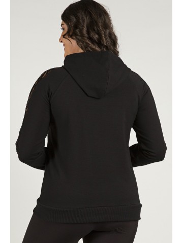 Must stiilne pitsiga džemper 2