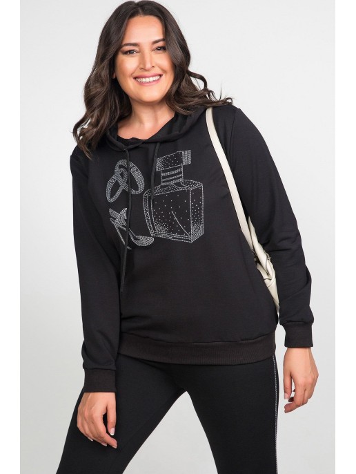 Moodne tsirkoon-aplikatsiooniga džemper Moodne tsirkoon-aplikatsiooniga džemper