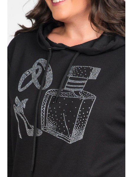 Moderns džemperis ar cirkona aplikāciju