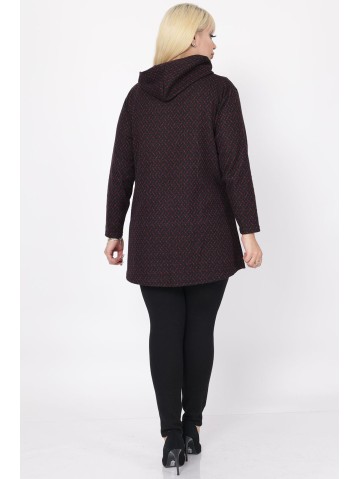 Rakstaina kapuce ar rāvējslēdzēju 2