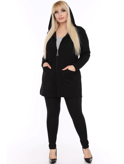 Lihtne must lukuga naiste kampsun Lihtne must lukuga naiste kampsun