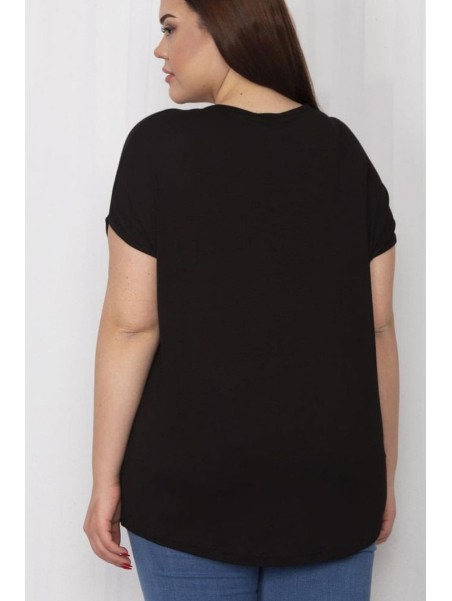 Melns viskozes krekls sievietēm