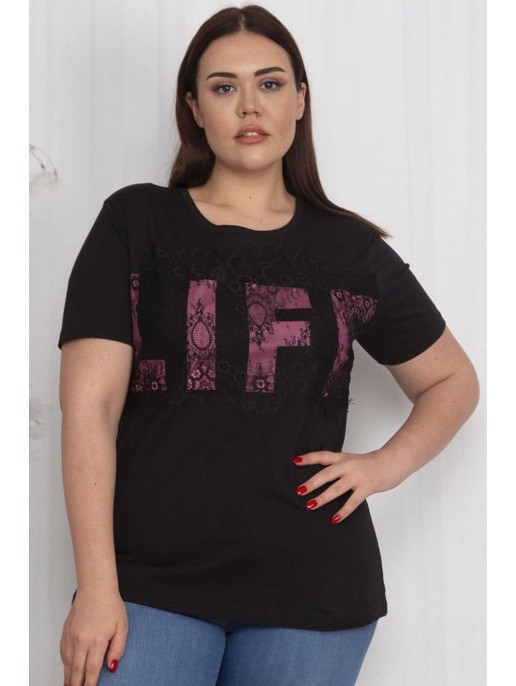 Melns t-krekls no dabīgas kokvilnas Melns t-krekls no dabīgas kokvilnas