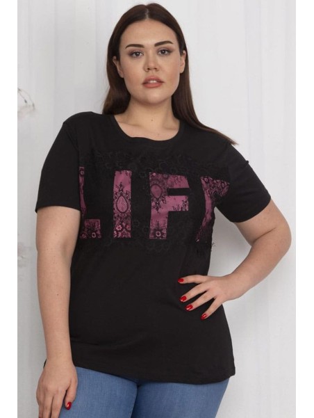 Melns t-krekls no dabīgas kokvilnas