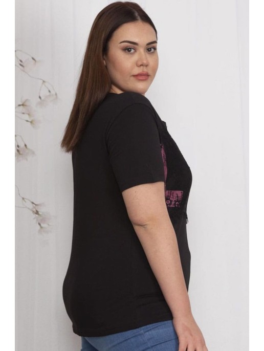 Melns t-krekls no dabīgas kokvilnas Melns t-krekls no dabīgas kokvilnas