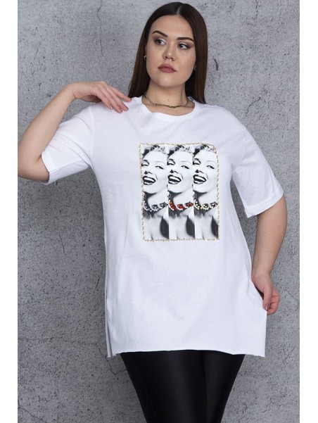 Naturaalsest puuvillast lühikeste varrukatega T-särk