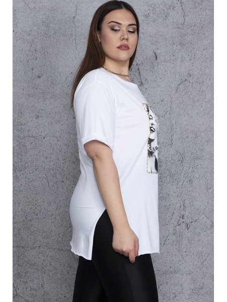 Naturaalsest puuvillast lühikeste varrukatega T-särk