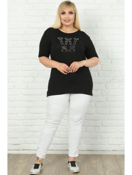 Aplikatsiooniga naiste T-särk Aplikatsiooniga naiste T-särk