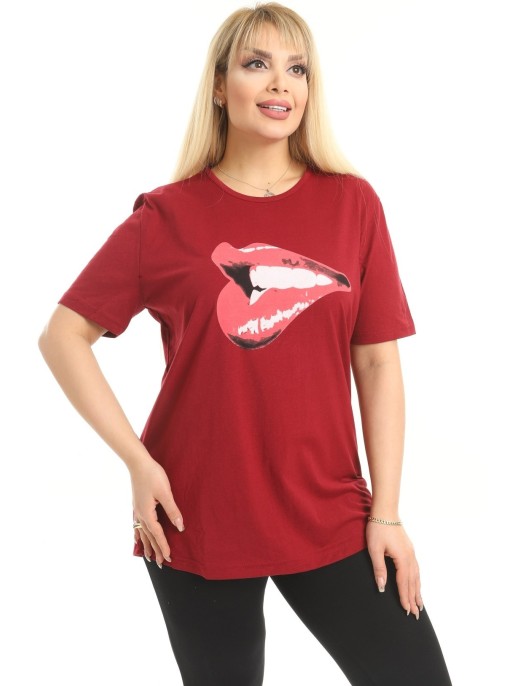 Sarkans T-krekls ar īsām piedurknēm Sarkans T-krekls ar īsām piedurknēm