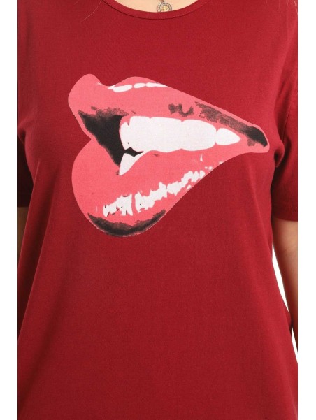 Punane lühikeste varrukatega T-särk