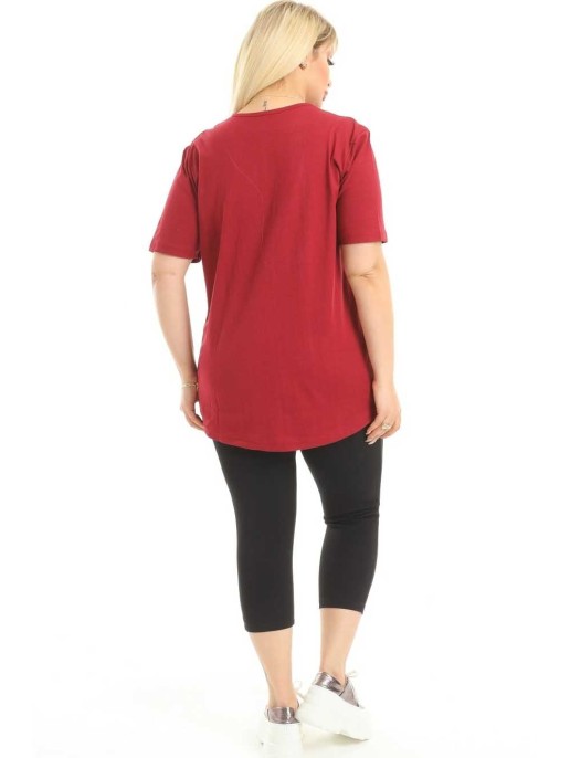 Sarkans T-krekls ar īsām piedurknēm Sarkans T-krekls ar īsām piedurknēm