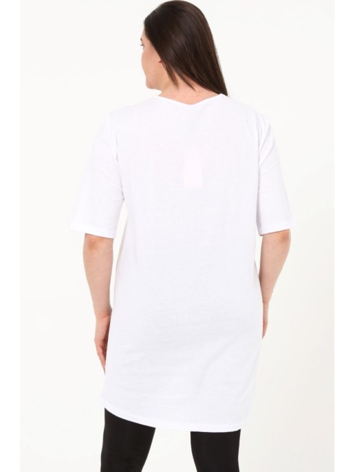 Белая туника с короткими рукавами Белая туника с короткими рукавами