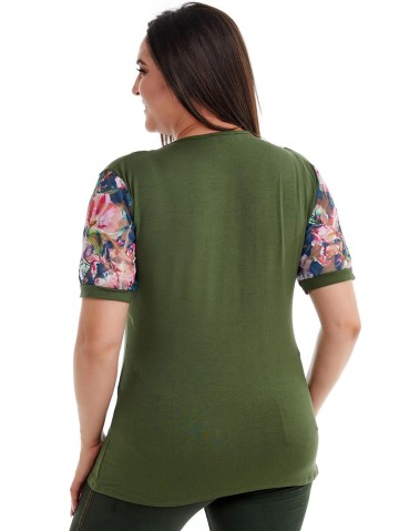 Puošni palaidinė trumpomis rankovėmis 2