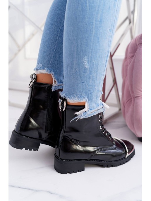 Women's Boots Lu Boo Black Work Boots with Steel Frame Jacksy Women's Boots Lu Boo Black Work Boots with Steel Frame Jacksy