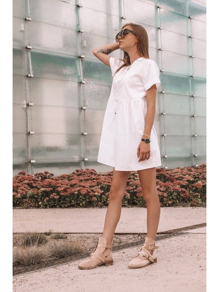 Lu Boo Beige Suede Boots With Cutouts Rock Girl