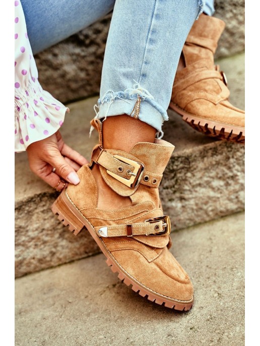 Lu Boo Suede Cutout Boots Camel Rock Girl Lu Boo Suede Cutout Boots Camel Rock Girl