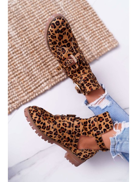 Lu Boo Suede Boots With Cutouts Panther Rock Girl