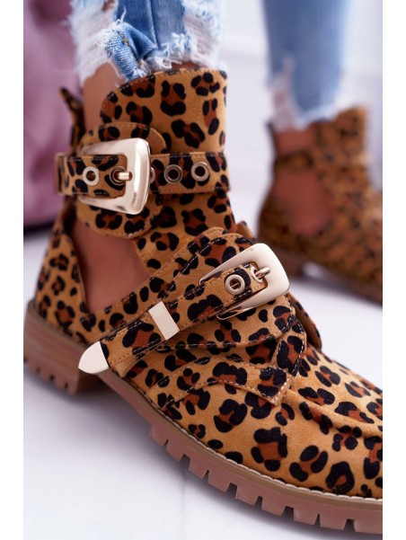 Lu Boo Suede Boots With Cutouts Panther Rock Girl