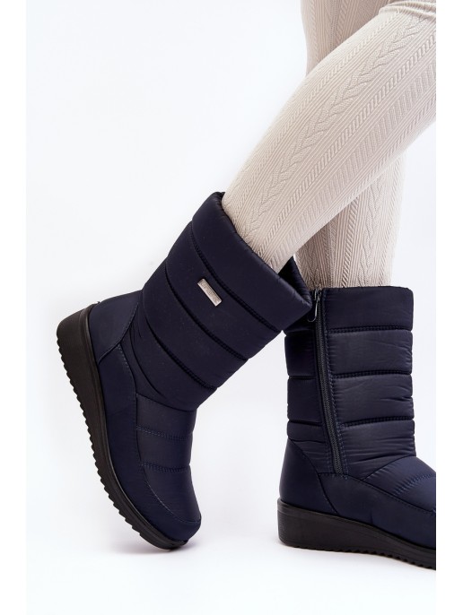 Warm Wedge Snow Boots Black Calena