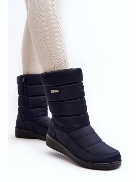 Warm Wedge Snow Boots Black Calena