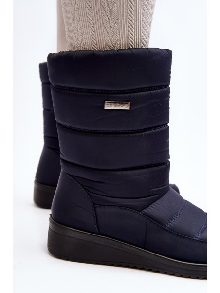 Warm Wedge Snow Boots Black Calena