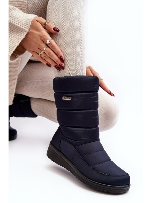 Warm Wedge Snow Boots Black Calena