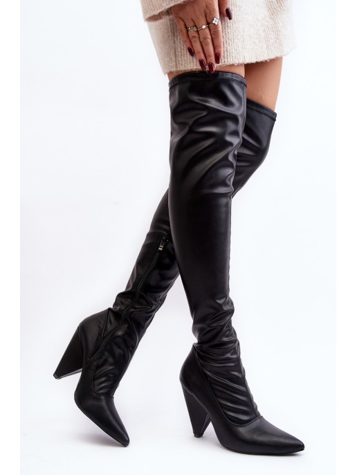 Suede High Heel Boots Lu Boo Grey Suede High Heel Boots Lu Boo Grey