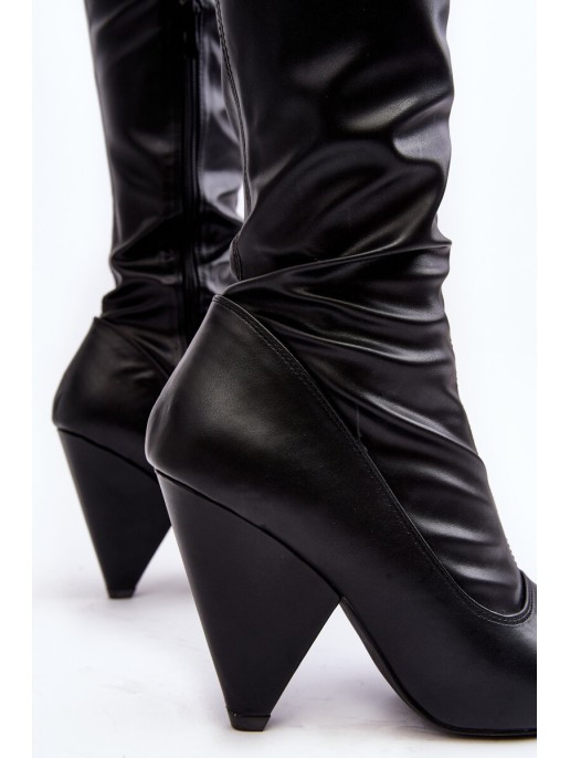 Suede High Heel Boots Lu Boo Grey Suede High Heel Boots Lu Boo Grey