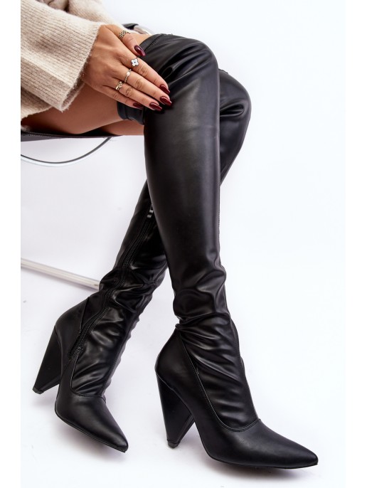 Suede High Heel Boots Lu Boo Grey Suede High Heel Boots Lu Boo Grey