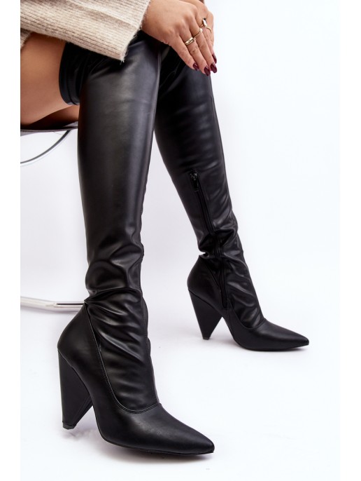 Suede High Heel Boots Lu Boo Grey Suede High Heel Boots Lu Boo Grey