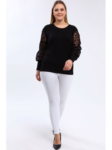 Juodos spalvos palaidinė ilgomis rankovėmis