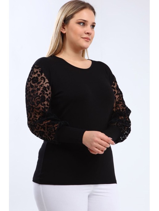 Must pikkade varrukatega pluus Must pikkade varrukatega pluus