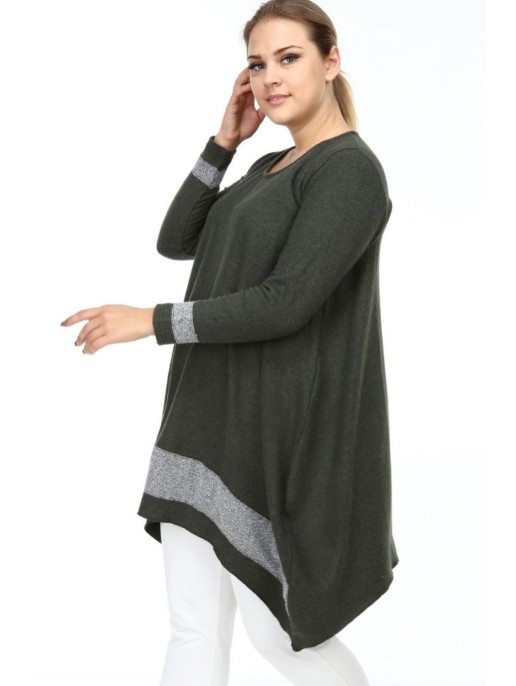 Šilta asimetriška tunika ilgomis rankovėmis